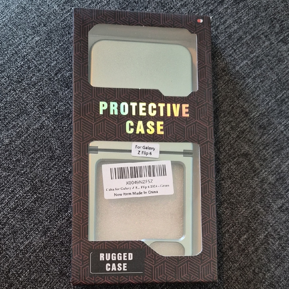 Green Protective Case for Galaxy Z Flip 6